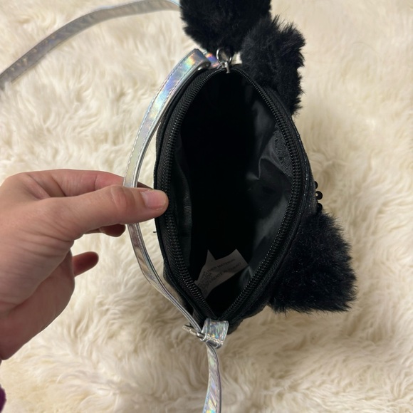 Cat & Jack Girls Black Flip Sequin Cat Crossbody Shoulder Purse - Picture 5 of 5